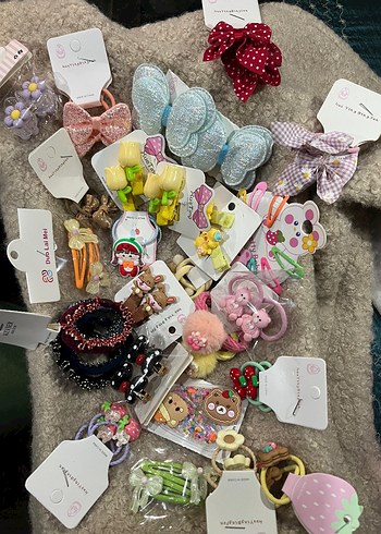 Renkli Nakışlı Elastik Çocuk Saç Aksesuarları - Görsel 2