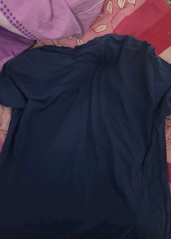 Mavi Baskılı Erkek Tişörtü, Kısa Kollu, Salaş - Görsel 2