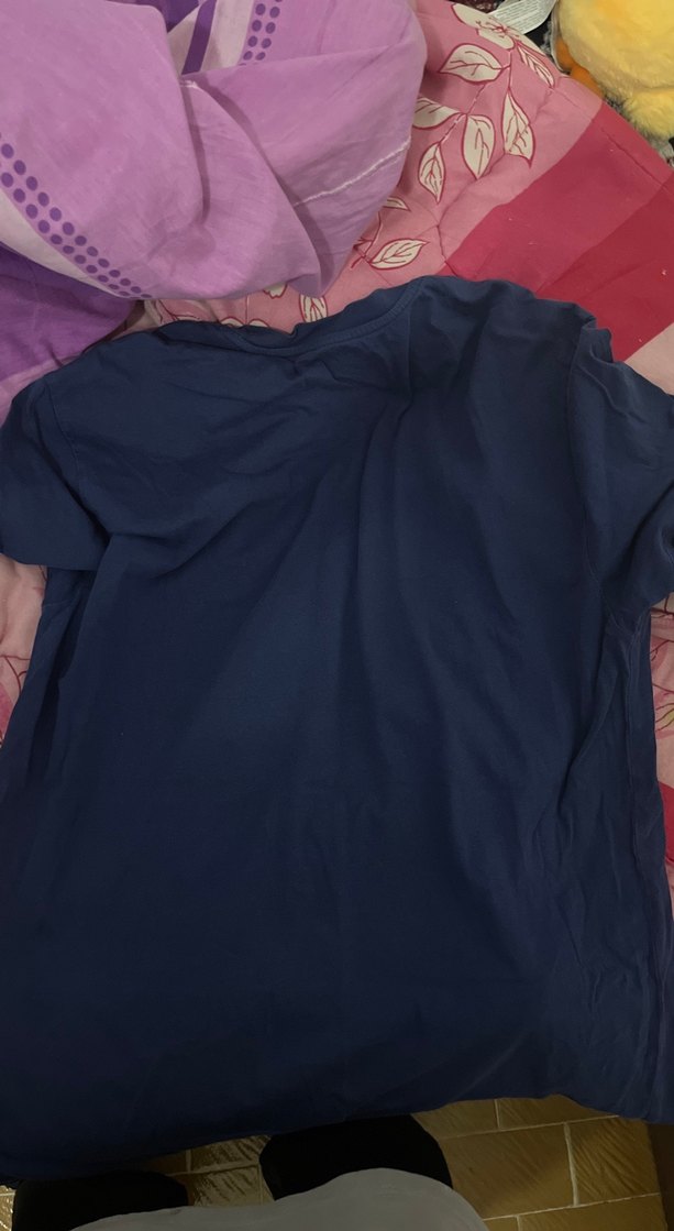 Mavi Baskılı Erkek Tişörtü, Kısa Kollu, Salaş - Görsel 2