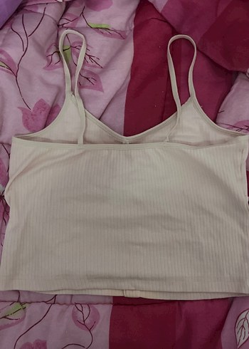 Düğmeli acık pembe İnce Askılı Atlet - Görsel 2