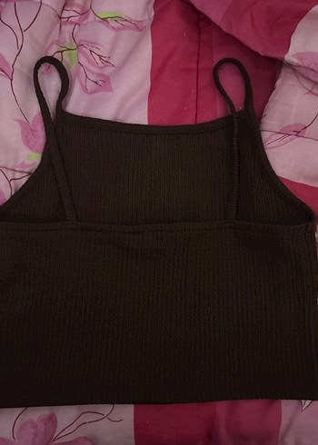 Kahverengi İnce Askılı Örme Atlet - Görsel 2