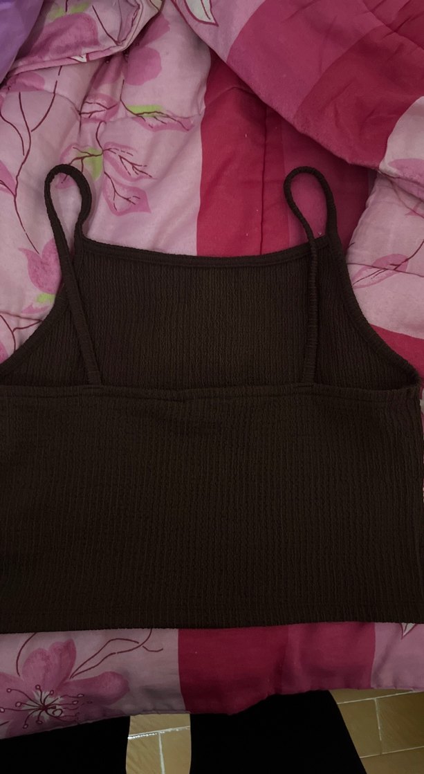 Kahverengi İnce Askılı Örme Atlet - Görsel 2