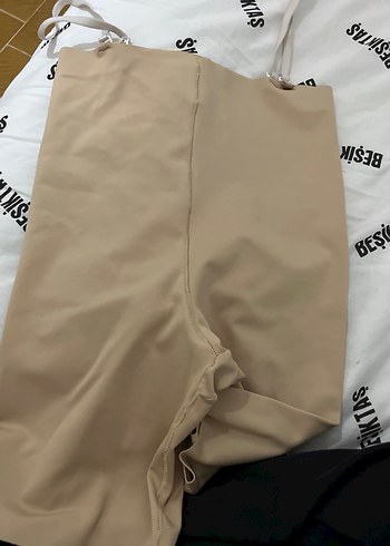 Bej Mini Kadın Kumaş Şort toparlayıcı - Görsel 2