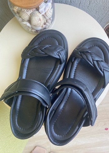 39 Beden Siyah Kadın Sandalet