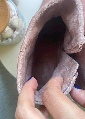 39 Beden pembe Renk Pudra Süet Kadın Topuklu Bot