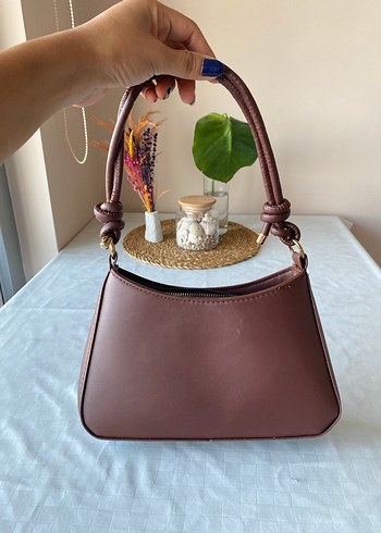 Beden kahverengi Renk Kahverengi Minimalist Deri Kadın Çanta