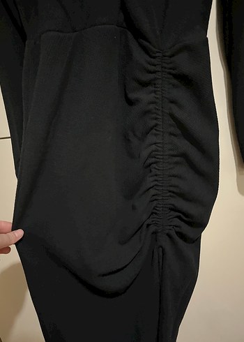 Diğer Uzun Kollu Siyah Gotik Kalem Elbise