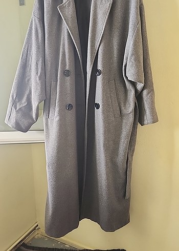 gri oversize kaban