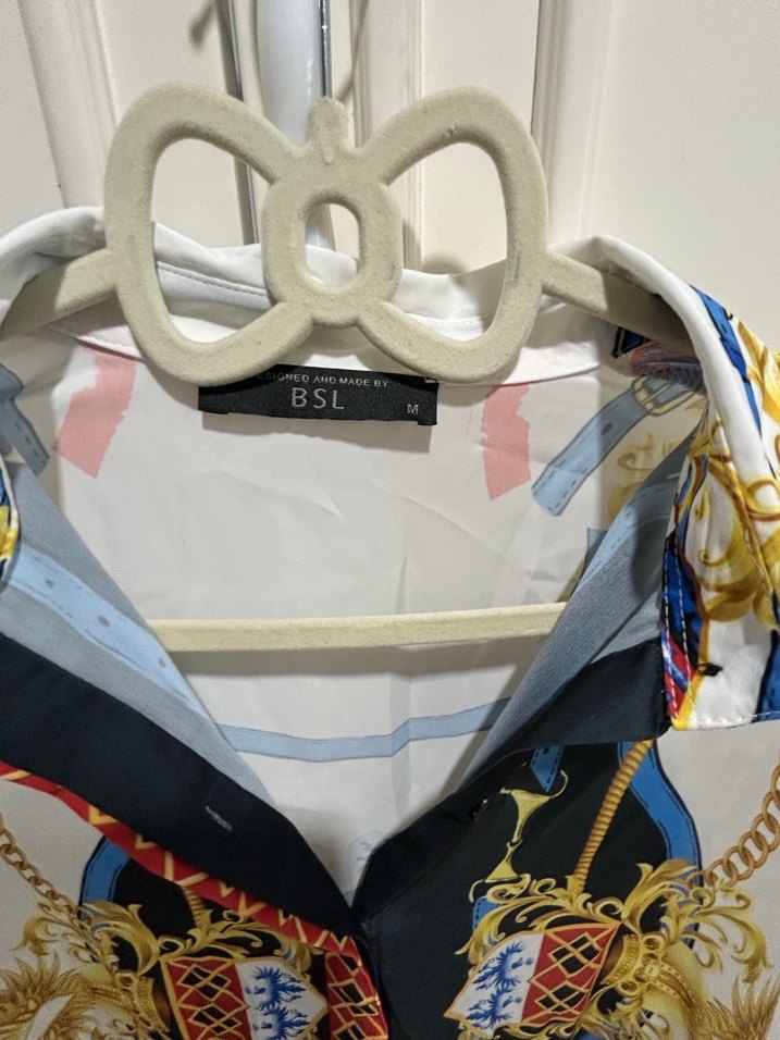 Zincir Detaylı Çok Renkli Kadın Gömlek - Görsel 2