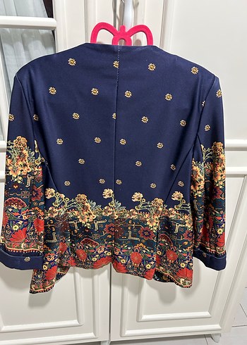 Çiçek Desenli Bohem Kadın Blazer Ceket - Görsel 3