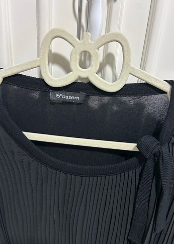 Kadın Siyah Piliseli Uzun Kollu Bluz - Görsel 2