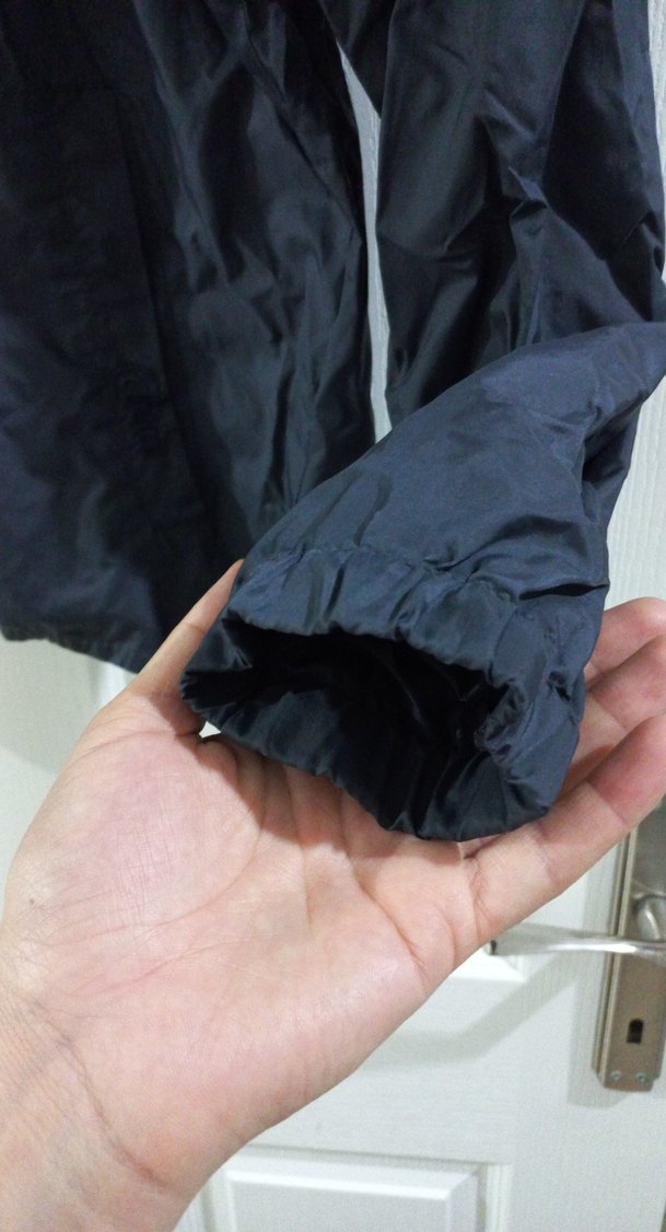 kadin Kapüşonlu Fermuarlı Mavi Yağmurluk - Görsel 3