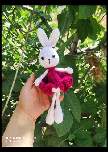 Pembe El Örgüsü Tavşan Bebek