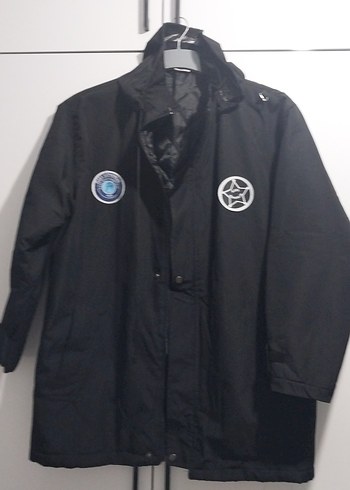 Düğmeli Siyah Midi Street Wear Mont