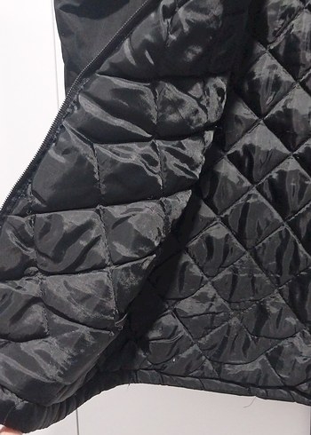 s Beden siyah Renk Düğmeli Siyah Midi Street Wear Mont