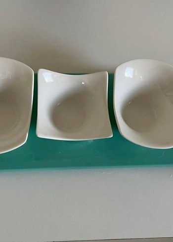 Zara Home Beyaz Modern 3'lü Servis Kasesi Seti