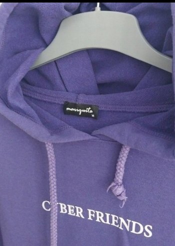Zara Mor Kapüşonlu Uzun Kollu Sweatshirt