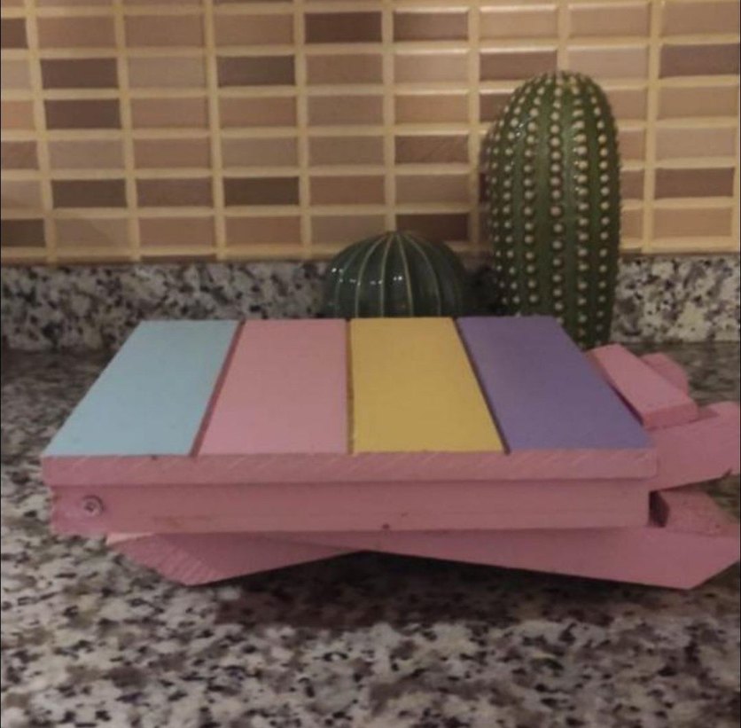 Çok Renkli Pastel Çocuk Rafı - Görsel 2