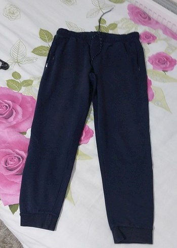 Mavi Rahat Kesim erkek Eşofman Altı - Görsel 2