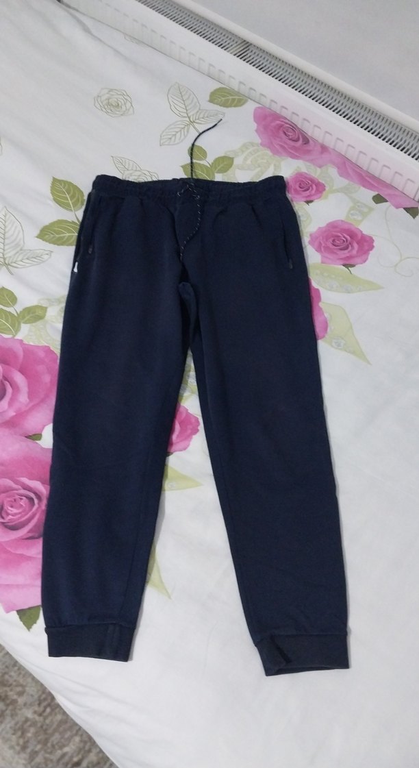 Mavi Rahat Kesim erkek Eşofman Altı - Görsel 3