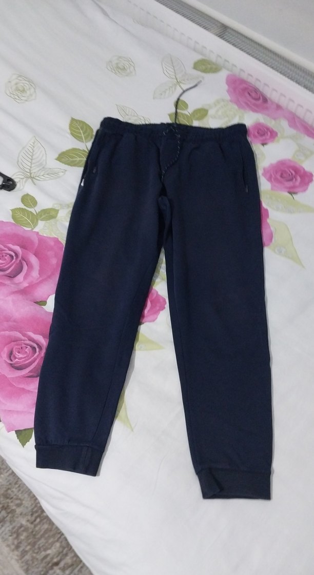 Mavi Rahat Kesim erkek Eşofman Altı - Görsel 2