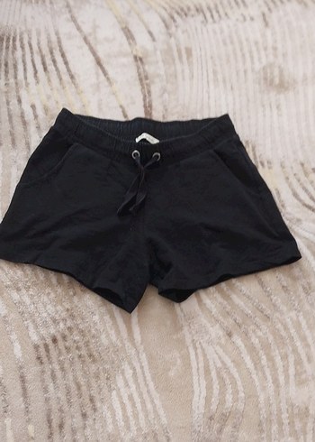LC Waikiki Siyah Kadın Pamuklu Mini Şort