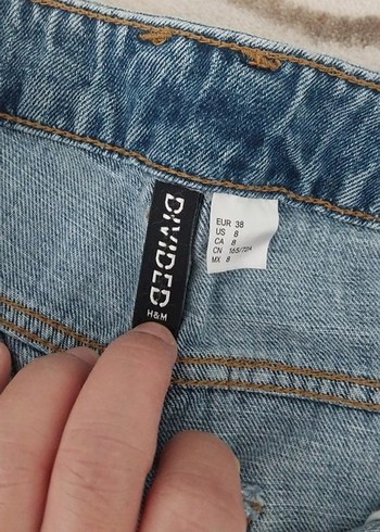 Düğmeli Gri Kadın Denim Mini Şort - Görsel 6