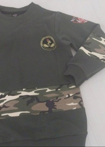 Erkek Çocuk Kamuflaj Desenli Gri Sweatshirt - Görsel 6