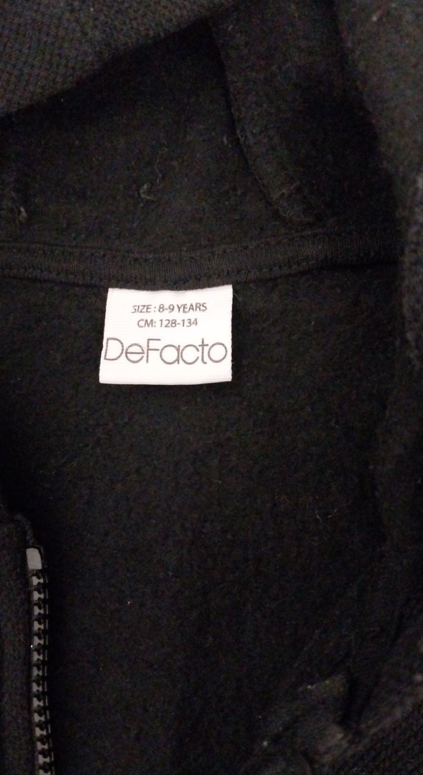 Siyah Kapüşonlu Fermuarlı Erkek Çocuk Sweatshirt - Görsel 4