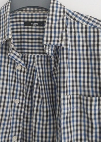 Gri Kareli Pamuklu Erkek Gömlek - Görsel 7