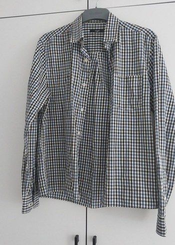 Gri Kareli Pamuklu Erkek Gömlek - Görsel 2