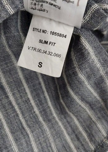 Gri Çizgili Uzun Kollu Erkek Keten Gömlek - Görsel 7