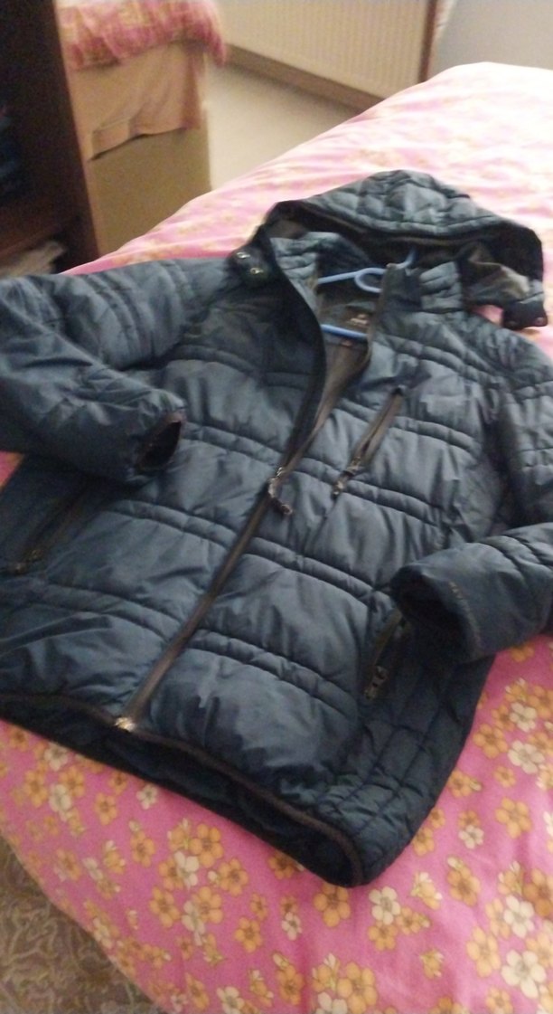 Erkek Lacivert Kapüşonlu Fermuarlı Mont - Görsel 5