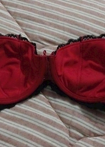 Bordo Gotik Dantel Desenli Sütyen - Görsel 6