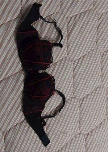 Bordo Gotik Dantel Desenli Sütyen - Görsel 2