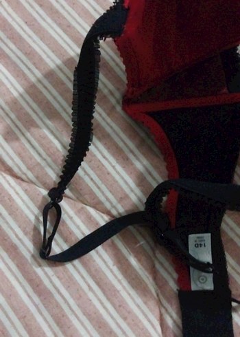 Bordo Gotik Dantel Desenli Sütyen - Görsel 5