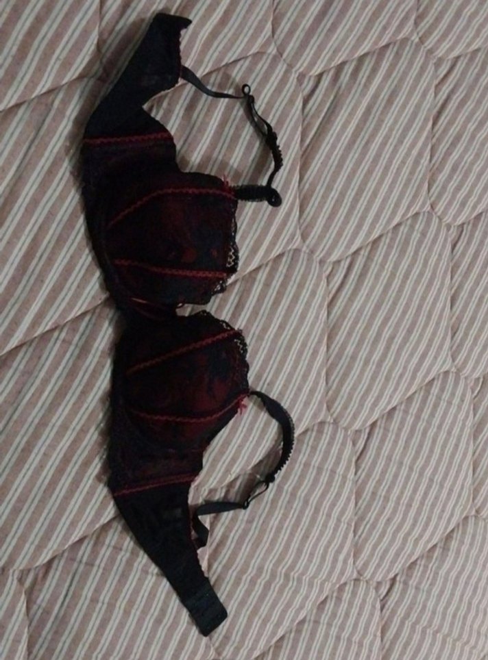 Bordo Gotik Dantel Desenli Sütyen - Görsel 2