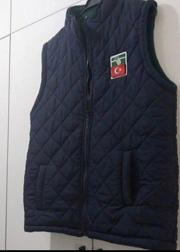 Siyah Kapitone Erkek Yelek Fermuarlı - Görsel 2