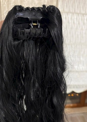 Siyah İpek Görünümlü Bohem Saç Aksesuarı - Görsel 4