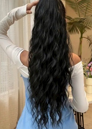 Siyah İpek Görünümlü Bohem Saç Aksesuarı - Görsel 2