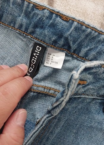 38 Beden mavi Renk Kadın Mavi Mini Denim Şort