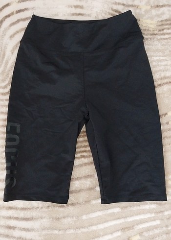 Koton Siyah Elastik Mini Spor Şortu