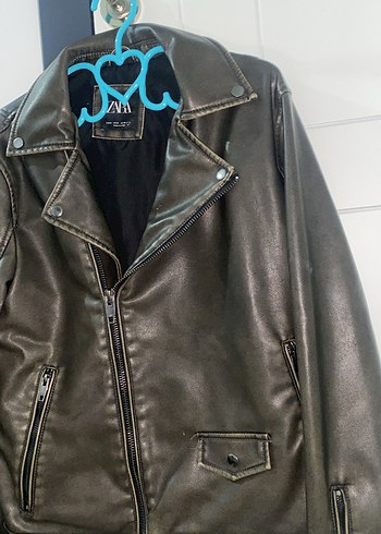 m Beden haki Renk ZARA HAKİ Biker Deri Ceket