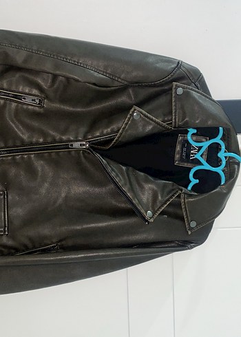 Zara ZARA HAKİ Biker Deri Ceket