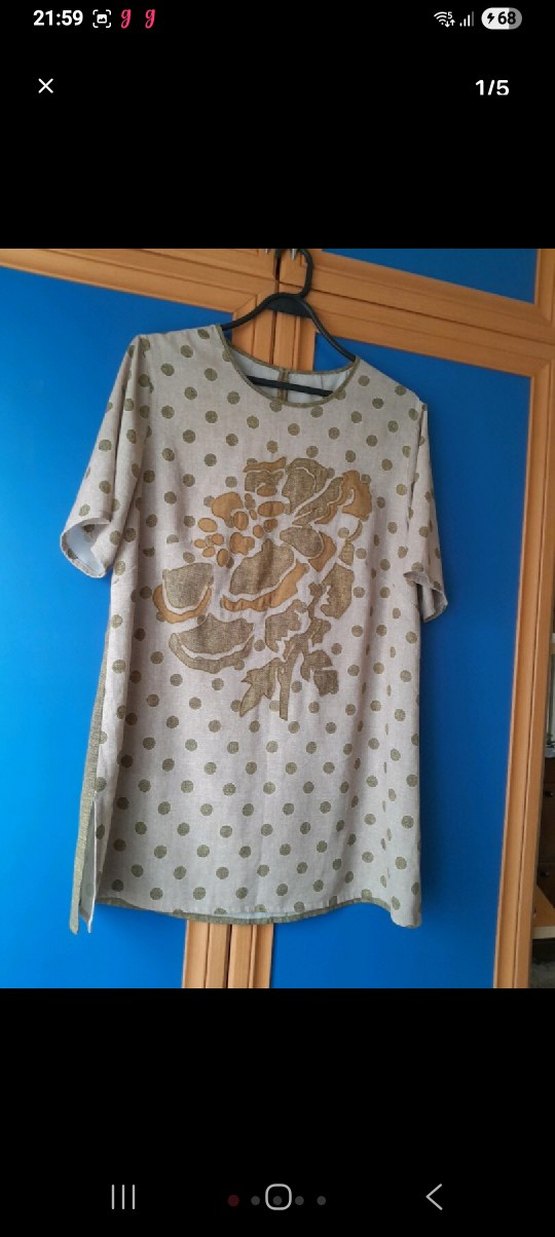 Bohem Tarzı Baskılı  Tişörtü - Görsel 5