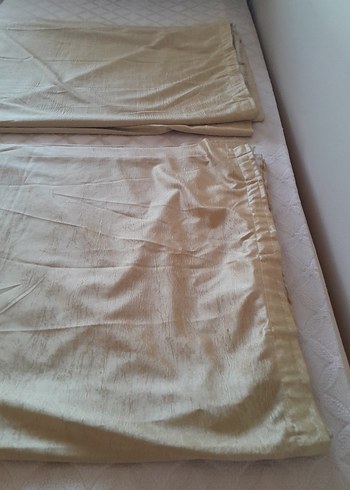 Bej Parlak saten fon perde - Görsel 3