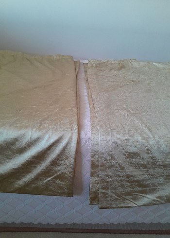 Bej Parlak saten fon perde - Görsel 2