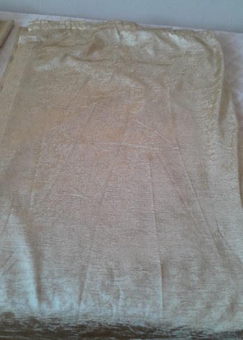 Bej Parlak saten fon perde - Görsel 7