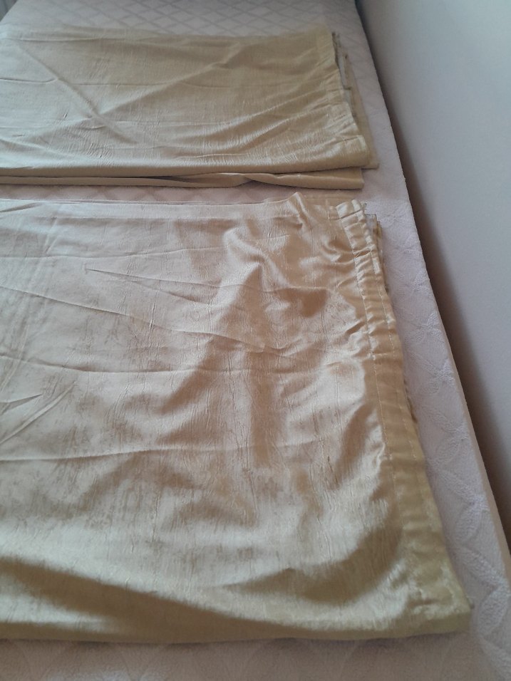 Bej Parlak saten fon perde - Görsel 3