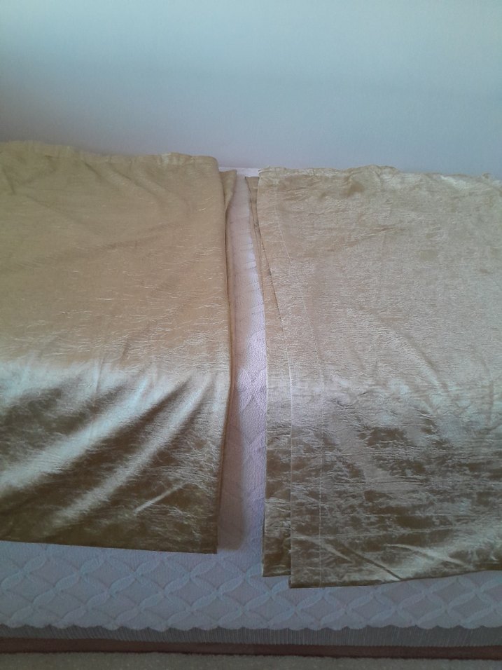 Bej Parlak saten fon perde - Görsel 2